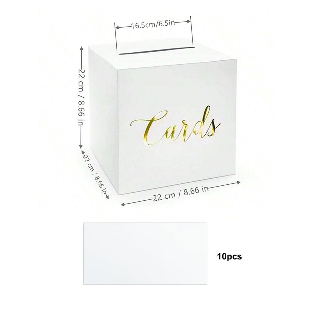 Wedding Card Box - กล่องซอง กล่องใส่การ์ดแต่งงาน สีขาว สีดำ กล่องการ์ดกระดาษแข็ง กล่องการ์ดลงคะแนนเสียง
