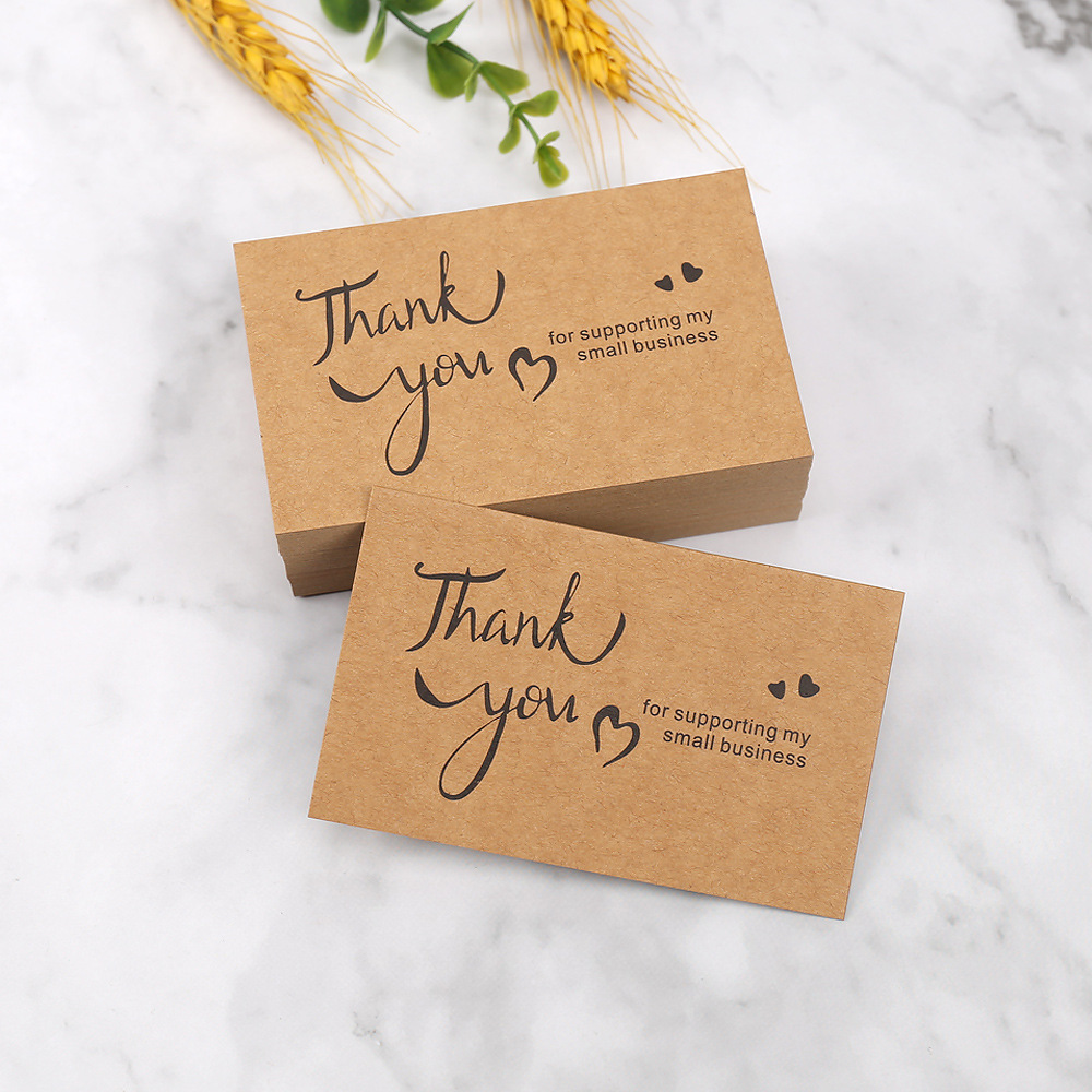 การ์ดขอบคุณ 50 ชิ้น กระดาษคราฟ - Wedding Decor Supply Store บทวิจารณ์และราคา