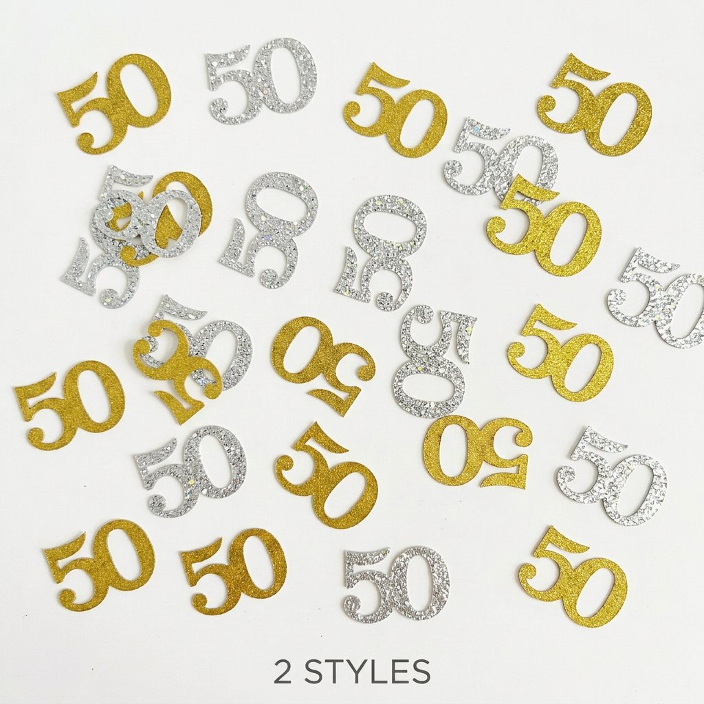 120 ชิ้น กระดาษตกแต่งงานวันเกิ - Table Number Gold บทวิจารณ์และราคา