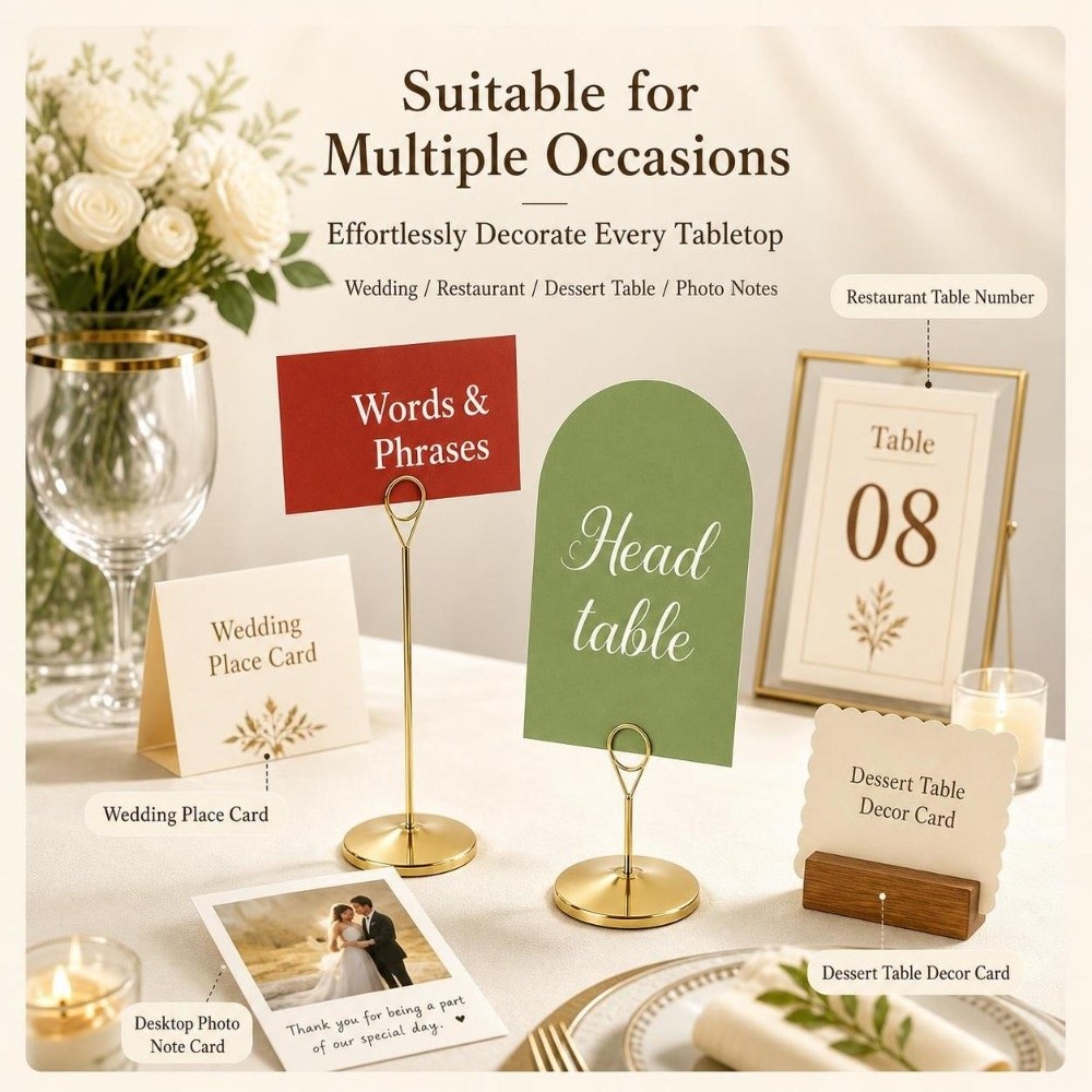 ที่วางป้ายเลขโต๊ะโลหะ ฐานใหญ่  - Table Number Gold บทวิจารณ์และราคา